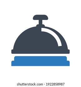 Front Desk Icon.bell.ring,food (vector Illustration)