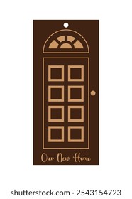 Front door Christmas Ornament, front door vector illustration 