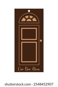 Front door Christmas Ornament, front door vector illustration 