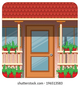 front door of the house
