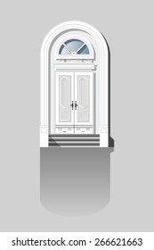 front door to the house in the classical style