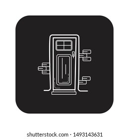 Front Door Icon flat black