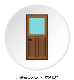 Front door icon. Flat illustration of front door vector icon for web
