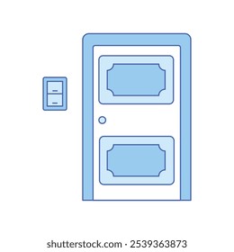 Icono de la puerta principal con el fondo blanco Vector Ilustración de stock