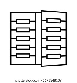 Front Door icon with white background vector stock illustration