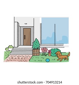Front door illustration
