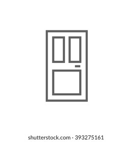 Icono de la línea de la puerta delantera.