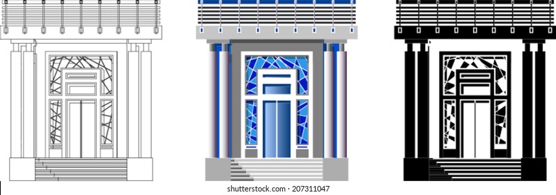 front door in modern style