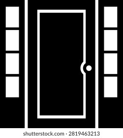 Front Door with Sidelights Icon