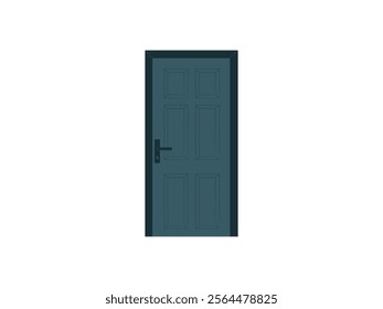 Front Door Vector Illustration | Minimal Home Design Door Graphic for Architecture Projects
