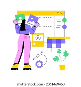 Front End Development Abstract Concept Vector Illustration. Website Interface, Front End Developer, Coding And Programming, Development Company, Web Page Design, User Experience Abstract Metaphor.