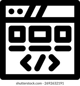 Front End Development Outline Icon