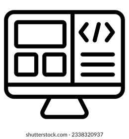 Front end Framework Icon can be used for web, mobile app, infographic, etc