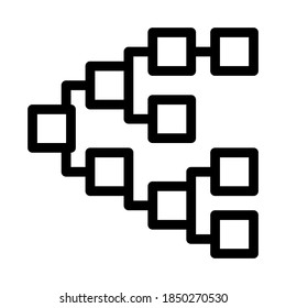 front end hierarchy icon vector. front end hierarchy sign. isolated contour symbol illustration