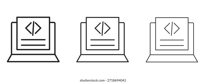 Conjunto de pictogramas negros con el logotipo del icono del extremo delantero. arte de contorno de línea delgada.