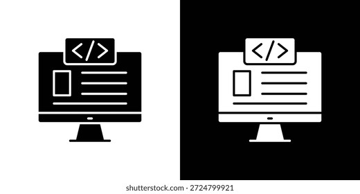 Paquete de diseño de ilustración plana de Vector de silueta de icono de extremo frontal.