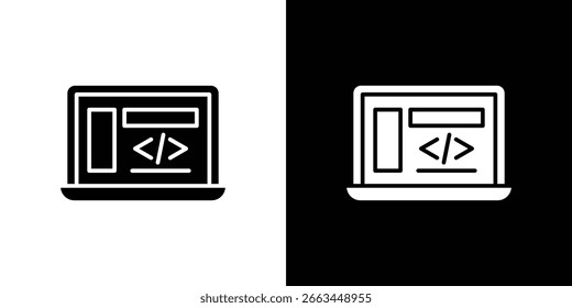 Símbolo del icono del extremo delantero en color blanco y negro. Estilos de silueta.