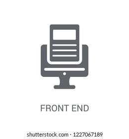 Front end icon. Trendy Front end logo concept on white background from Technology collection. Suitable for use on web apps, mobile apps and print media.