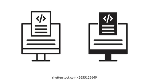 Design vetorial de ícones de front-end. definir ícones da Web