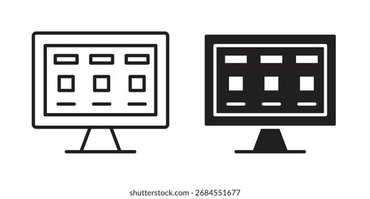 Front end icons simple vector set. logo sign symbol set