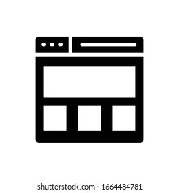 Front End Vector Glyph illustration. Design Development icon.