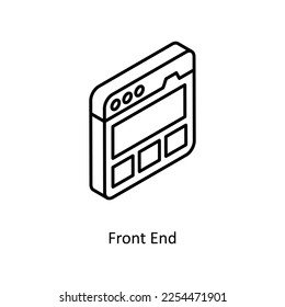 Icono de contorno isométrico del vector frontal para sus proyectos digitales o de impresión.