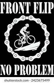Front Flip No Problem eps cut file for cutting machine
