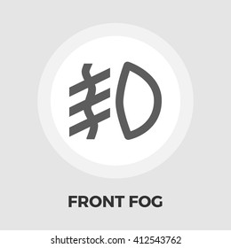 Front fog light icon vector. Flat icon isolated on the white background. Editable EPS file. Vector illustration.
