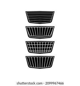 Front grill design for cars and various vehicles. Vector