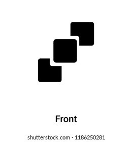 Front icon vector isolated on white background, logo concept of Front sign on transparent background, filled black symbol