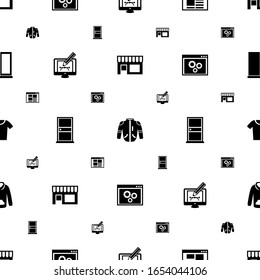 front icons pattern seamless. Included editable filled Small business, jacket, front end, Webdesign, door, back end, t-shirt, sweatshirt icons. front icons for web and mobile.