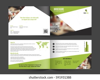 Front, Inner or Back Pages Presentation of Professional Business Brochure with space to add images.