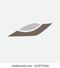 The front of the jet plane vector illustration. 