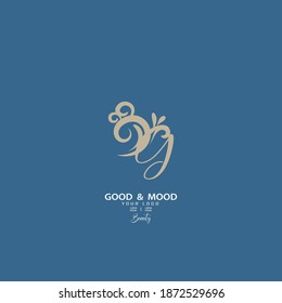 front letter bg, gb really beautiful, elegant.