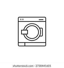 front load washer icon sign vector