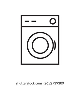 front load washing machine icon outline vector eps