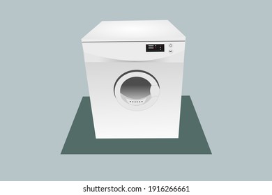 Front load washing machine or laundry dryer illustration vector
