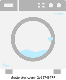 Front Load Washing Machine with Water Inside