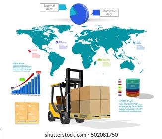 front loader info graphics on the map