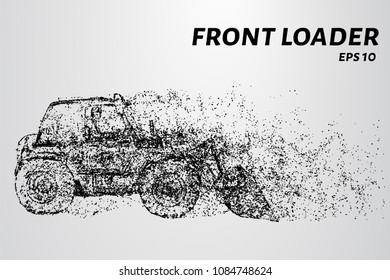 Front loader from the particles. The front loader consists of circles and dots