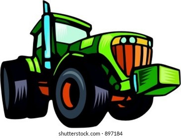 Front loader.Vector illustration