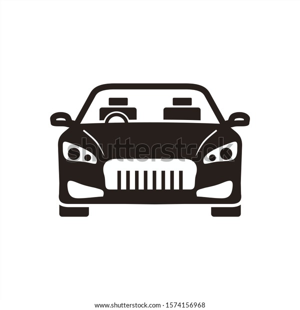 Front modern car icon. Simple illustration of front\
modern car vector icon for web design isolated on white background\
vector image