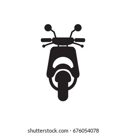 Front of motorcycle icon in trendy flat style isolated on white background. Symbol for your web site design, logo, app, UI. Vector illustration, EPS