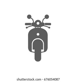 Front of motorcycle icon in trendy flat style isolated on white background. Symbol for your web site design, logo, app, UI. Vector illustration, EPS