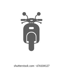 Front of motorcycle icon in trendy flat style isolated on white background. Symbol for your web site design, logo, app, UI. Vector illustration, EPS
