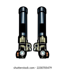 the front of the motorcycle shock absorber
