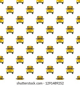 Front of old school bus icon. Flat illustration of front of old school bus vector icon for web design