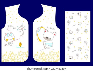 FRONT OPEN DESIGN FOR BABY'S VECTOR ILLUSTRATION