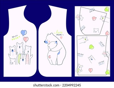 Vorderes offenes Design für Kinder, Vektorgrafik