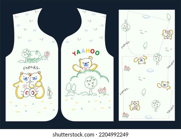 front open design for kids vector illustration